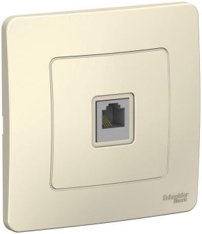 Розетка телеф. Schneider Electric Blanca BLNIS011002 скрыт. IP20 молочный от магазина РЭССИ