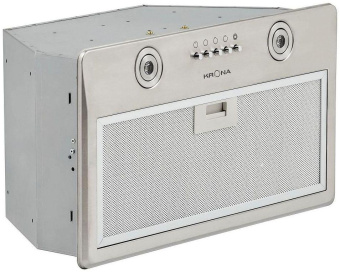 Вытяжка встраиваемая Krona Runa 600 PB нержавеющая сталь управление: кнопочное (1 мотор) от магазина РЭССИ