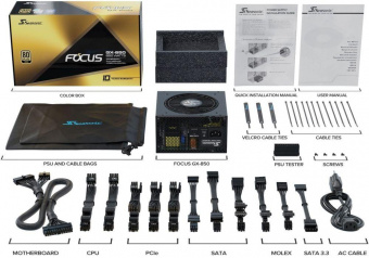 Блок питания Seasonic ATX 850W FOCUS GX-850 80+ gold 24pin APFC 120mm fan 10xSATA Cab Manag RTL от магазина РЭССИ