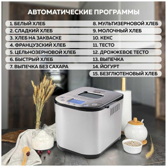 Хлебопечь GFGril GFB-5000 710Вт серебристый от магазина РЭССИ