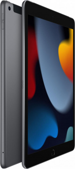 Планшет Apple iPad 2021 A2604 A13 Bionic 6С ROM64Gb 10.2" IPS 2160x1620 3G 4G iOS серый космос 8Mpix 12Mpix BT GPS WiFi Touch 9hr от магазина РЭССИ