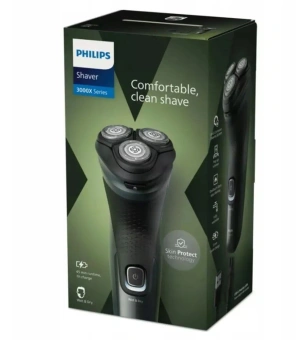 Бритва роторная Philips X3052/00 реж.эл.:3 питан.:аккум. зеленый от магазина РЭССИ