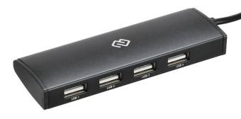 Разветвитель USB-C Digma HUB-4U2.0-UC-B 4порт. черный от магазина РЭССИ