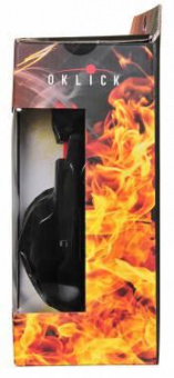 Наушники с микрофоном Оклик HS-L320G Phoenix черный/красный 1.9м мониторные оголовье (359482) от магазина РЭССИ
