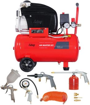 Компрессор поршневой Fubag Air Master Kit 6 масляный 230л/мин 24л 1500Вт красный/черный от магазина РЭССИ