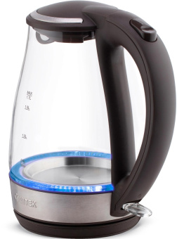 Чайник электрический Vitek VT-7015 1.7л. 2200Вт прозрачный/коричневый корпус: стекло/пластик от магазина РЭССИ