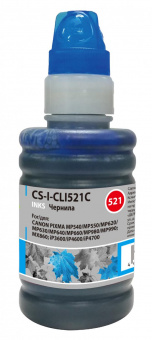 Чернила Cactus CS-I-CLI521С голубой 100мл для Canon Pixma MP540/MP550/MP620/MP630/MP640 от магазина РЭССИ