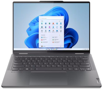 Ноутбук Lenovo Yoga 7 14IRL8 Core i5 1340P 16Gb SSD512Gb Intel Iris Xe graphics 14" OLED Touch WUXGA (1920x1200) Windows 11 Home grey WiFi BT Cam (82YL006QRK) от магазина РЭССИ