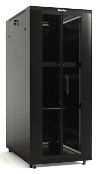 Шкаф коммутационный Hyperline (TTB-2268-DD-RAL9004) напольный 22U 600x800мм пер.дв.перфор. задн.дв.перфор. 800кг черный 710мм 70.1кг 1166мм IP20 сталь от магазина РЭССИ