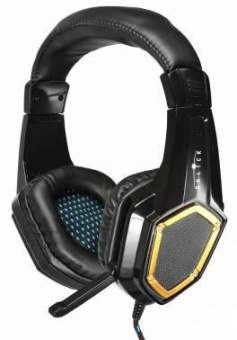 Наушники с микрофоном Оклик HS-L310G Guardian черный/золотистый 1.5м мониторные оголовье (359483) от магазина РЭССИ