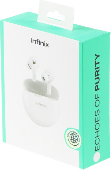 Гарнитура внутриканальные Infinix XBuds XE26 белый беспроводные bluetooth в ушной раковине (10311752) от магазина РЭССИ