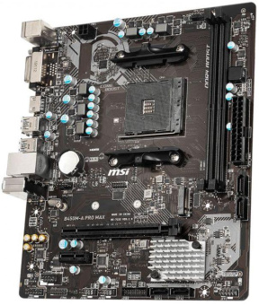 Материнская плата MSI B450M-A PRO MAX Soc-AM4 AMD B450 2xDDR4 mATX AC`97 8ch(7.1) GbLAN RAID+DVI+HDMI от магазина РЭССИ