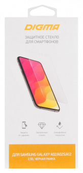 Защитное стекло для экрана Digma 2.5D черный для Samsung Galaxy A02/A02s/A12/A03s 2.5D 1шт. (DGG2SAA02A) от магазина РЭССИ