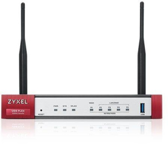 Межсетевой экран Zyxel USG Flex 100AX (USGFLEX100AX-RU0101F) AX1800 10/100/1000BASE-TX серебристый от магазина РЭССИ