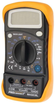 Мультиметр PROconnect MAS838L (DT858L) от магазина РЭССИ