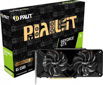 Видеокарта Palit PCI-E PA-GTX1660SUPER GP OC 6G NVIDIA GeForce GTX 1660SUPER 6144Mb 192 GDDR6 1530/14000 DVIx1 HDMIx1 DPx1 HDCP Ret от магазина РЭССИ