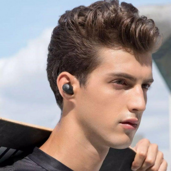 Гарнитура вкладыши Haylou T16 черный беспроводные bluetooth в ушной раковине от магазина РЭССИ
