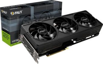 Видеокарта Palit PCI-E 4.0 RTX4070Ti JETSTREAM NVIDIA GeForce RTX 4070TI 12288Mb 192 GDDR6X 2310/2100 HDMIx1 DPx3 HDCP Ret от магазина РЭССИ