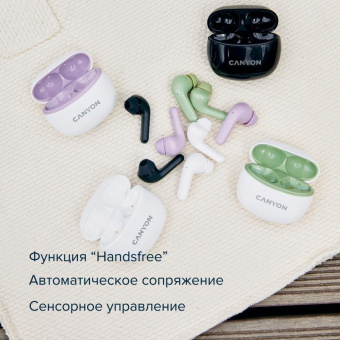 Гарнитура внутриканальные Canyon TWS-5 белый беспроводные bluetooth в ушной раковине (CNS-TWS5W) от магазина РЭССИ
