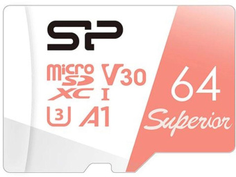 Флеш карта microSDXC 64GB Silicon Power SP064GBSTXDV3V20SP Superior + adapter от магазина РЭССИ