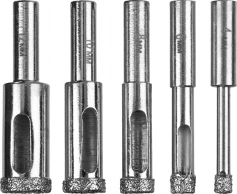 Набор сверл Зубр 29851-H6 по плитке (5пред.) для шуруповертов/дрелей от магазина РЭССИ