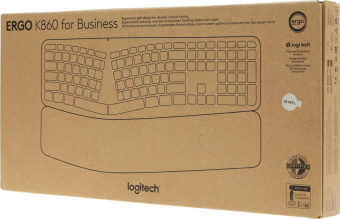 Клавиатура Logitech K860 ERGO механическая черный USB беспроводная BT Multimedia Ergo (подставка для запястий) (920-010352) от магазина РЭССИ