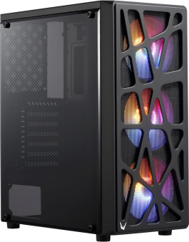 Корпус Formula MANA черный без БП ATX 6x120mm 1xUSB2.0 1xUSB3.0 1xUSB3.1 audio bott PSU от магазина РЭССИ