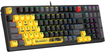 Клавиатура A4Tech Bloody S98 Sports Lime BLMS Plus механическая желтый/серый USB for gamer LED (S98 SPORTS LIME BLMS RED PLUS) от магазина РЭССИ