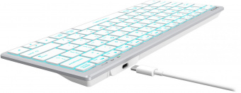 Клавиатура A4Tech Fstyler FX61 белый USB slim LED (FX61 WHITE) от магазина РЭССИ