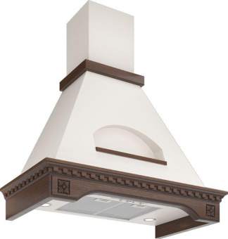 Вытяжка каминная Elikor Бельведер Флореале 60П-650-П3Д бежевый/бук/орех управление: ползунковое (1 мотор) от магазина РЭССИ
