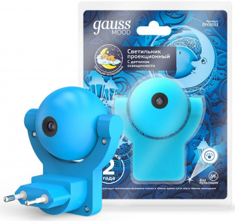 Ночник Gauss DIY0033 пластик голубой от магазина РЭССИ