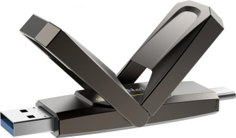 Флеш Диск Netac 512GB US5 NT03US5C-512G-32TA USB3.2 серый от магазина РЭССИ