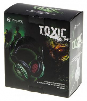 Наушники с микрофоном Оклик HS-L500G TOXIC черный 2.2м мониторные оголовье (472656) от магазина РЭССИ