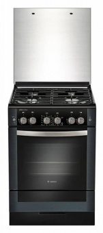 Плита Газовая Gefest ПГ 6300-02 0046 черный (стеклянная крышка) реш.чугун от магазина РЭССИ