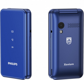 Мобильный телефон Philips E2601 Xenium синий раскладной 2Sim 2.4" 240x320 Nucleus 0.3Mpix GSM900/1800 FM microSD max32Gb от магазина РЭССИ