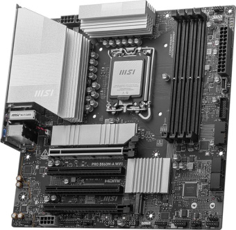 Материнская плата MSI PRO B860M-A WIFI Soc-1851 Intel B860 4xDDR5 mATX AC`97 8ch(7.1) 5Gigabit RAID+HDMI+DP от магазина РЭССИ