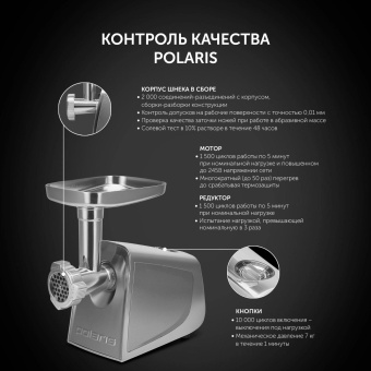 Мясорубка Polaris PMG 2292AL 2200Вт серебристый от магазина РЭССИ