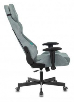 Кресло игровое Zombie VIKING KNIGHT Fabric серо-голубой Light-28 с подголов. крестов. металл от магазина РЭССИ