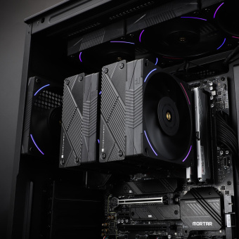 Устройство охлаждения(кулер) Thermalright Phantom Spirit 120 EVO ARGB Soc-AM5/AM4/1151/1200/1700 черный 4-pin 25.6dB Al+Cu 765gr Ret (PS120-EVO) от магазина РЭССИ