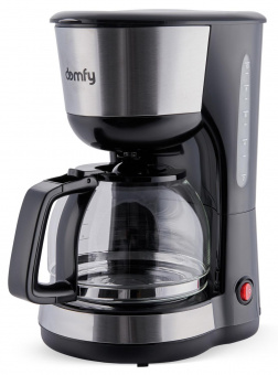 Кофеварка капельная Domfy metal DSM-CM301 1000Вт черный/серебристый от магазина РЭССИ