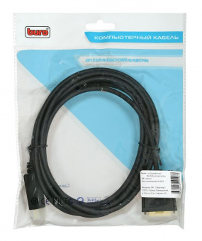 Кабель аудио-видео Buro 1.1v DisplayPort (m)/DVI-D (Dual Link) (m) 3м. позолоч.конт. черный (BHP DPP_DVI-3) от магазина РЭССИ