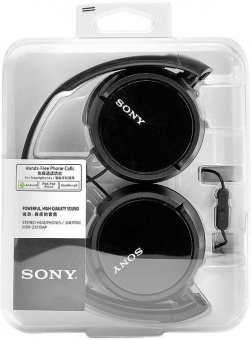 Гарнитура накладные Sony MDR-ZX110AP 1.2м черный проводные оголовье (MDRZX110APBC1E) от магазина РЭССИ