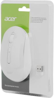 Мышь Acer OMR308 белый оптическая (1600dpi) беспроводная USB (4but) от магазина РЭССИ