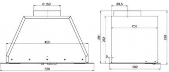 Вытяжка встраиваемая Elikor Врезной блок 52П-650-Э3Д черный управление: кнопочное (1 мотор) от магазина РЭССИ