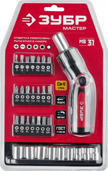 Набор отверточный Зубр 25161-H31 31 предмет от магазина РЭССИ