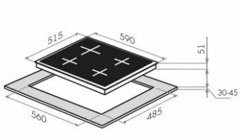 Газовая варочная поверхность Maunfeld EGHG.64.1CB/G черный от магазина РЭССИ