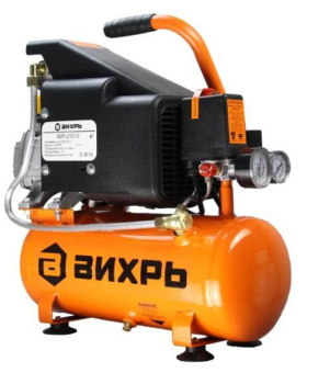Компрессор поршневой Вихрь КМП-210/10 масляный 210л/мин 10л 1600Вт оранжевый/черный от магазина РЭССИ