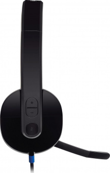 Наушники с микрофоном Logitech H540 черный 1.8м накладные USB оголовье (981-000480) от магазина РЭССИ