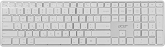 Клавиатура Acer OKR301 белый/серебристый USB беспроводная BT/Radio slim Multimedia (ZL.KBDEE.015) от магазина РЭССИ