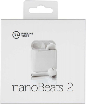 Гарнитура вкладыши Redline nanoBeats 2 BHS-11 белый беспроводные bluetooth в ушной раковине (УТ000017762) от магазина РЭССИ